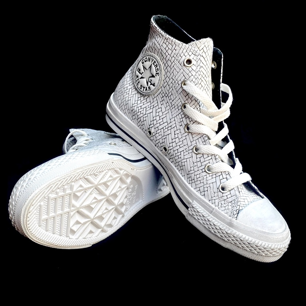 Converse Leather High-Top Sneakers - White